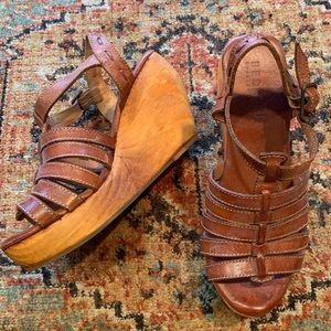 Bed Stu leather platform sandals